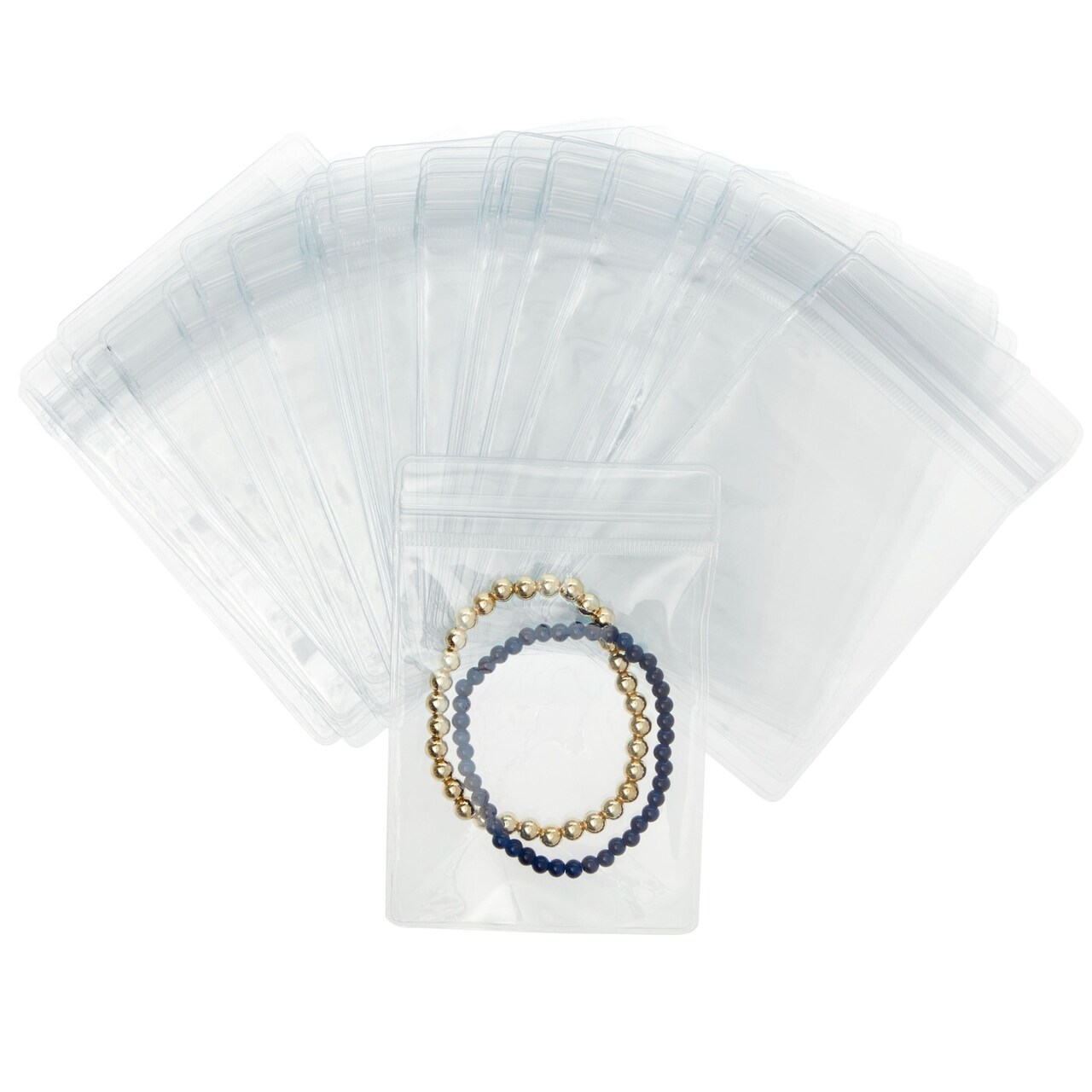 100 Pack Clear Plastic Bags for Jewelry, Earrings, Necklaces, Mini Resealable Bags for Small Business (3.15 x 4.75 In)